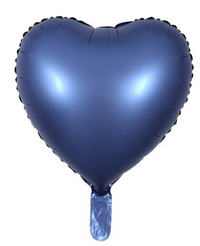 Folie Herz matt blau/ ca. 45 cm/ 8&euro;